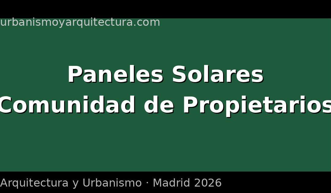 Instalación de paneles solares en comunidad de propietarios Madrid