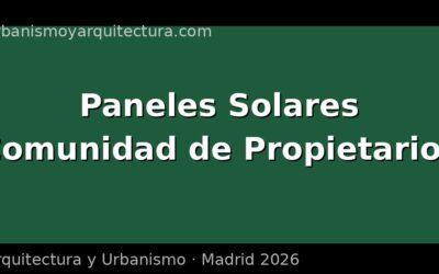 Instalación de paneles solares en comunidad de propietarios Madrid